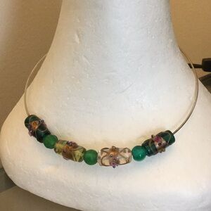 Handmade Artisan Glass Bead Choker